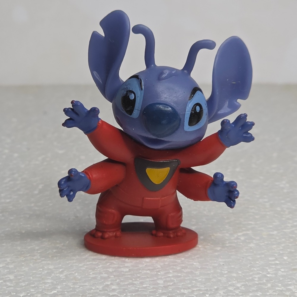 Disney Lilo & STITCH Alien Red Jumpsuit four arms Cake Topper Figure 2"